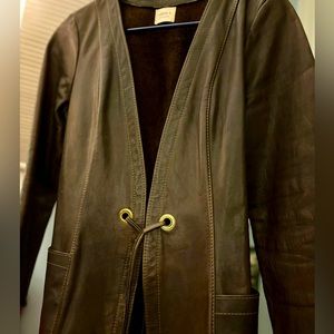 Bespoke Handmade Leather Blazer. EUC size S